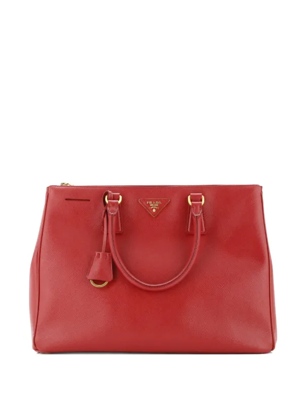 Prada Pre-Owned Double Zip Lux サフィアーノレザー ラージ 