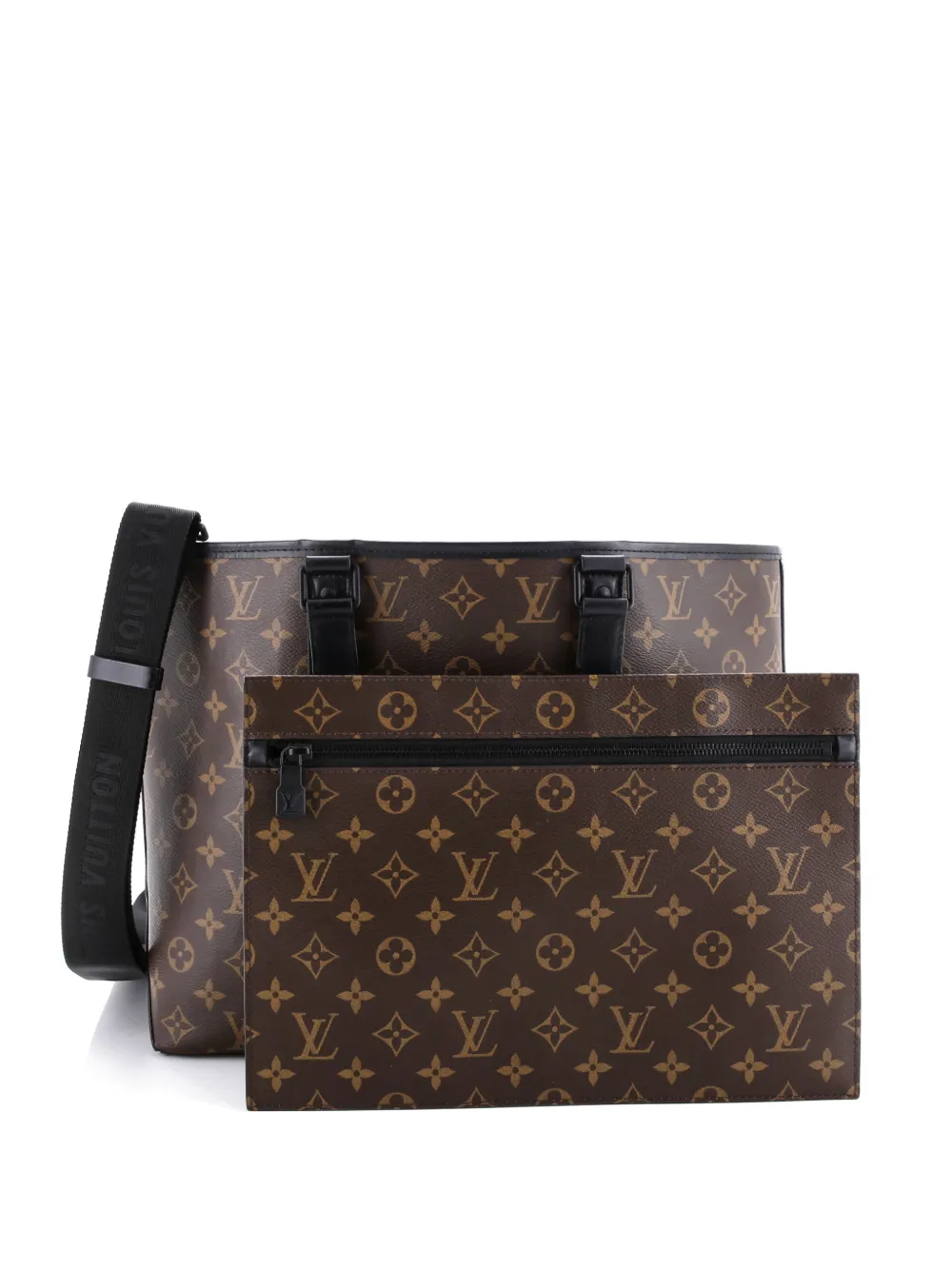 Louis Vuitton Pre-Owned sac cabas Weekend Macassar en toile monogrammée PM | marron | Image 1
