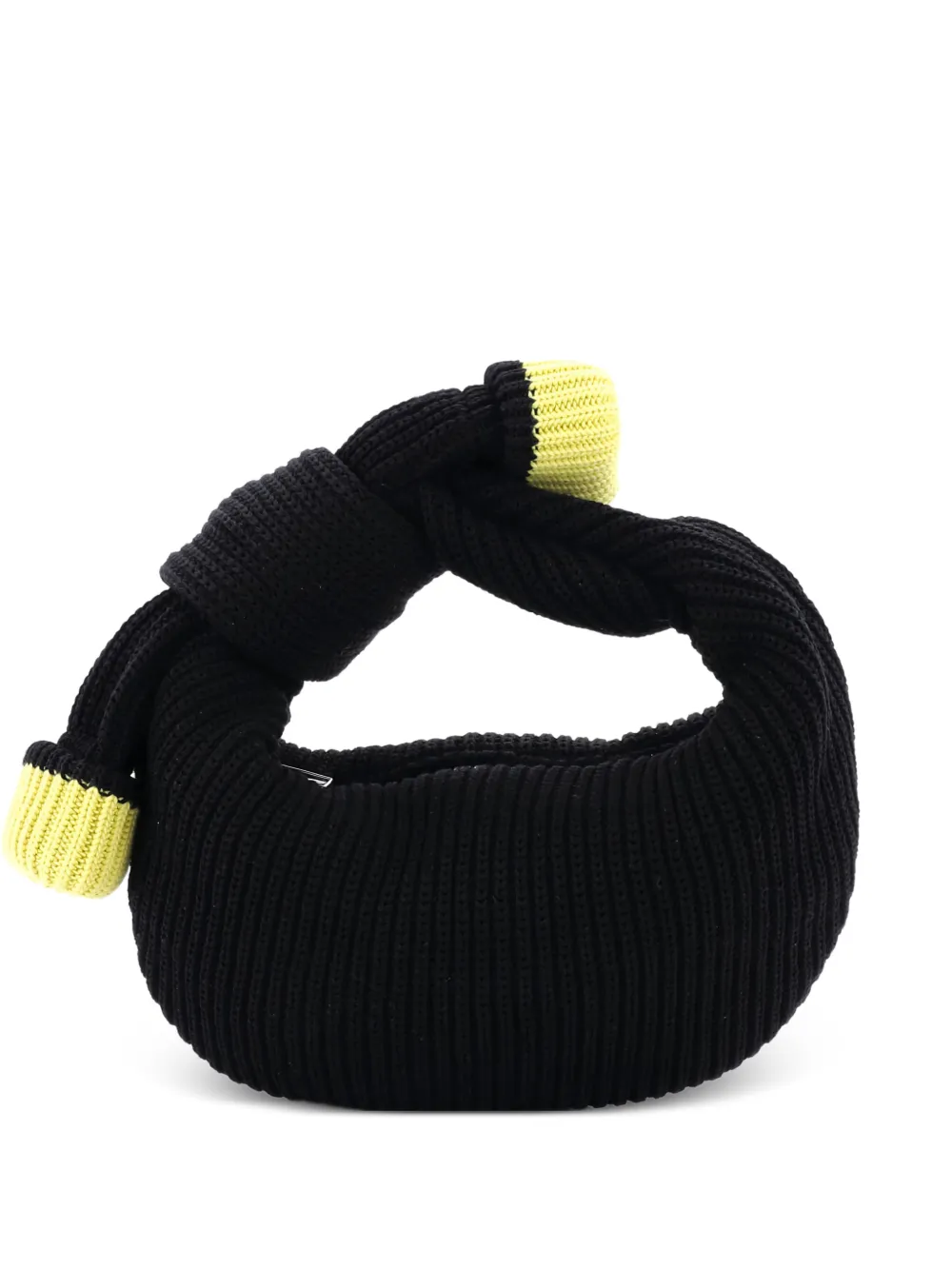 Bottega Veneta Pre-Owned BV Jodie Knitted Wool Mini hobo bag - Nero