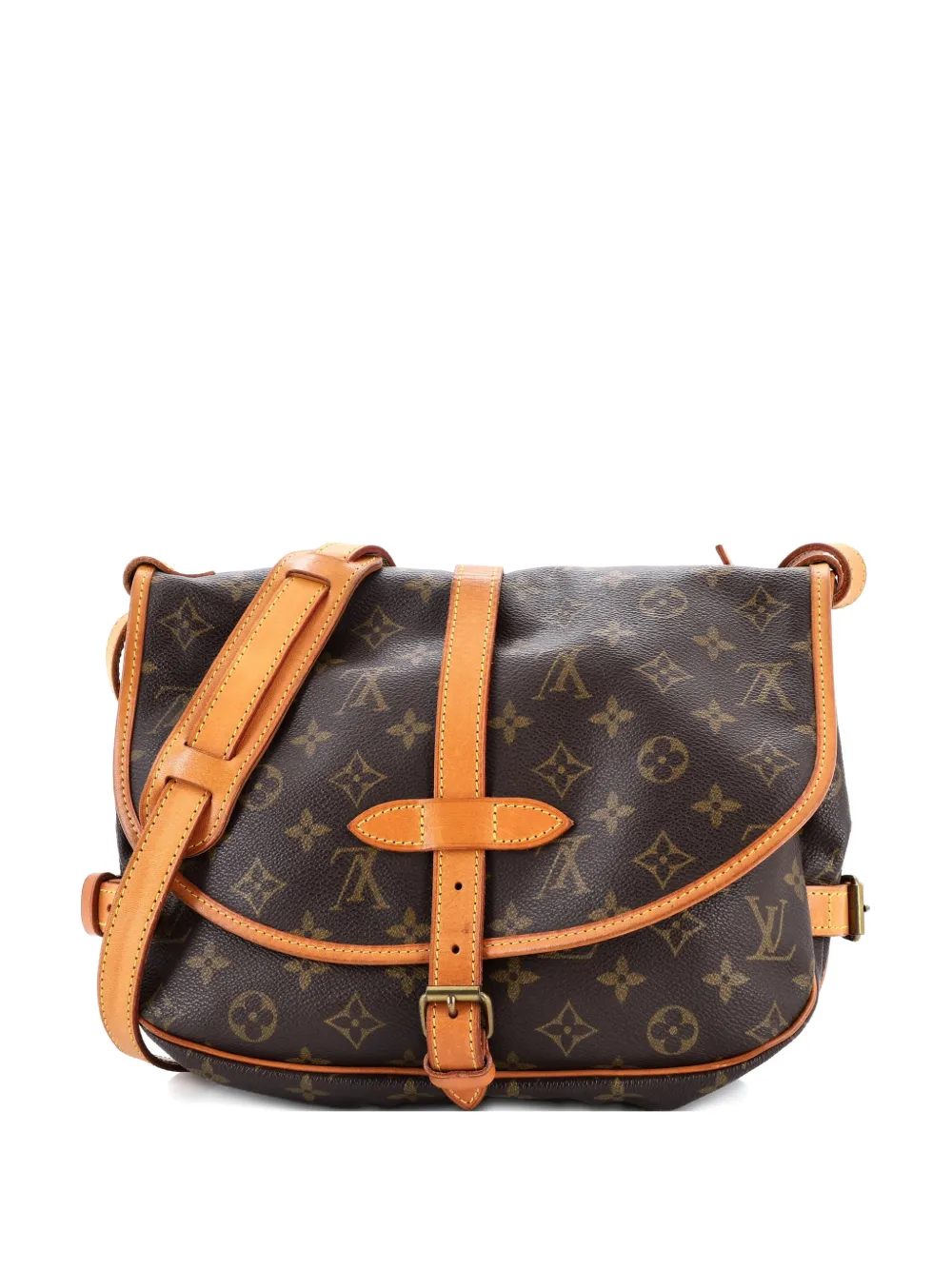 Louis Vuitton Pre-Owned Saumur Handbag Monogram Canvas 30 crossbody bag - Braun