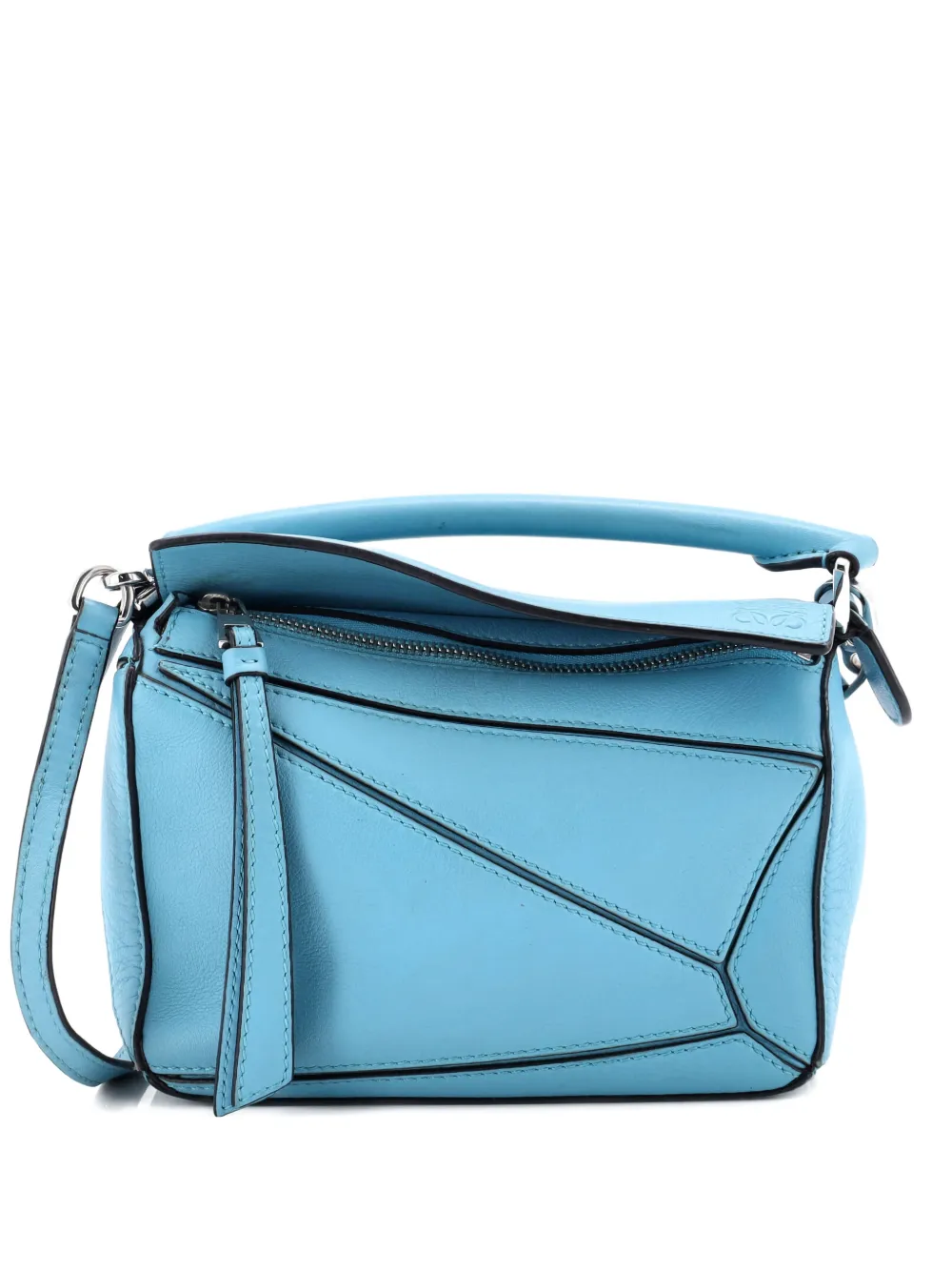 Loewe Pre-Owned Puzzle Bag Leather Mini crossbody bag - Blu