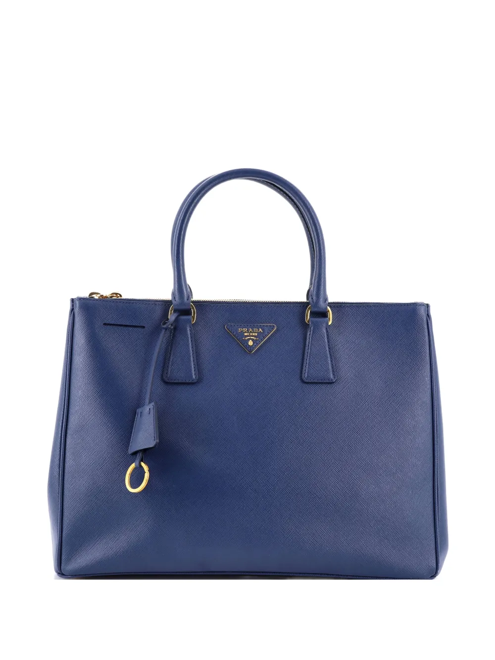 Prada Pre-Owned Double Zip Lux Saffiano Leather Large tote bag - Blu