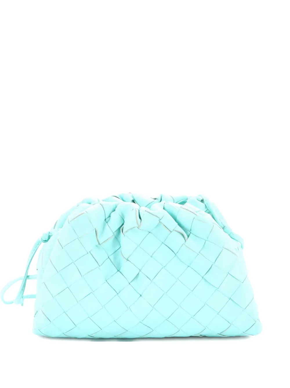 BOTTEGA VENETA Pre-owned The Pouch Intrecciato Nappa Mini Crossbody Bag In Blue