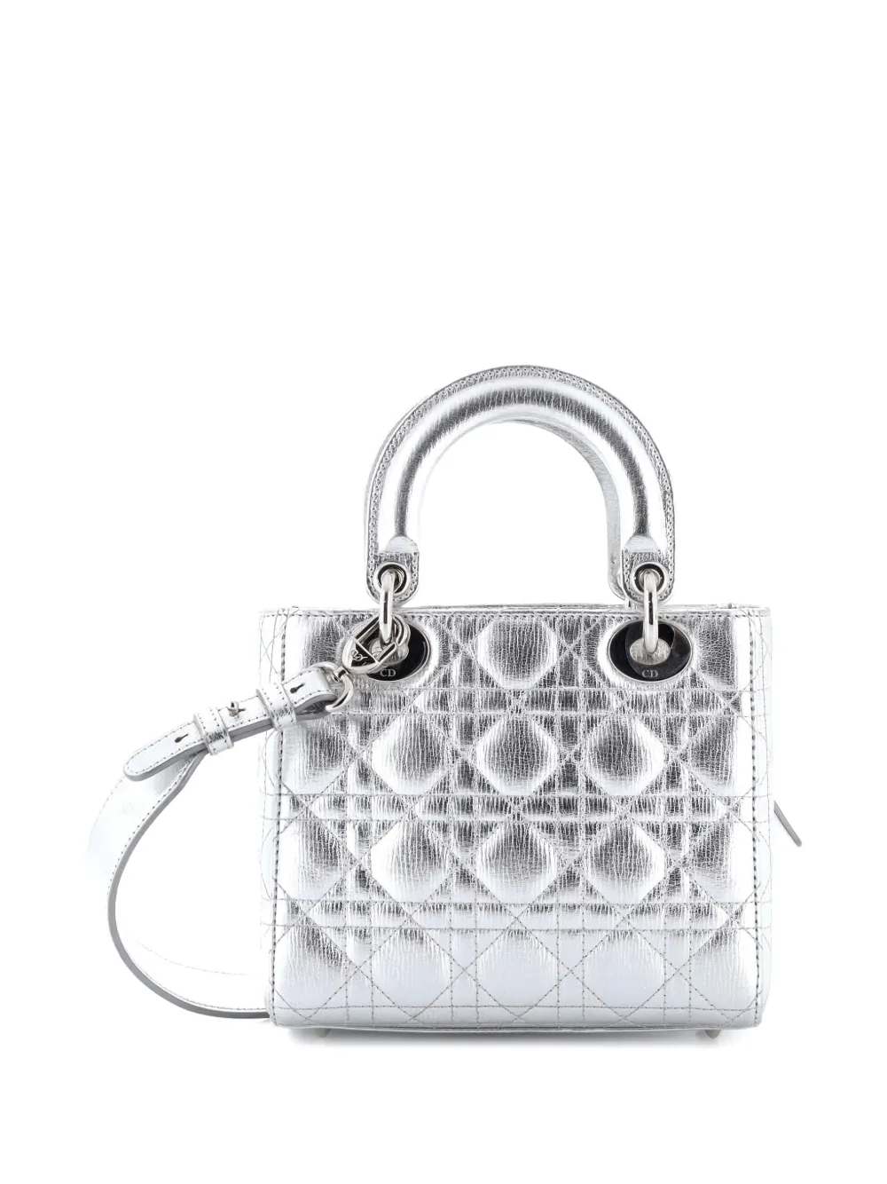 My Abcdior Lady Dior Bag Metallic Cannage Quilt Leather Shoulder Bag