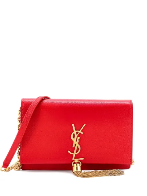Saint Laurent Pre-Owned Classic Monogram Tassel Grainy Leather Small crossbody bag