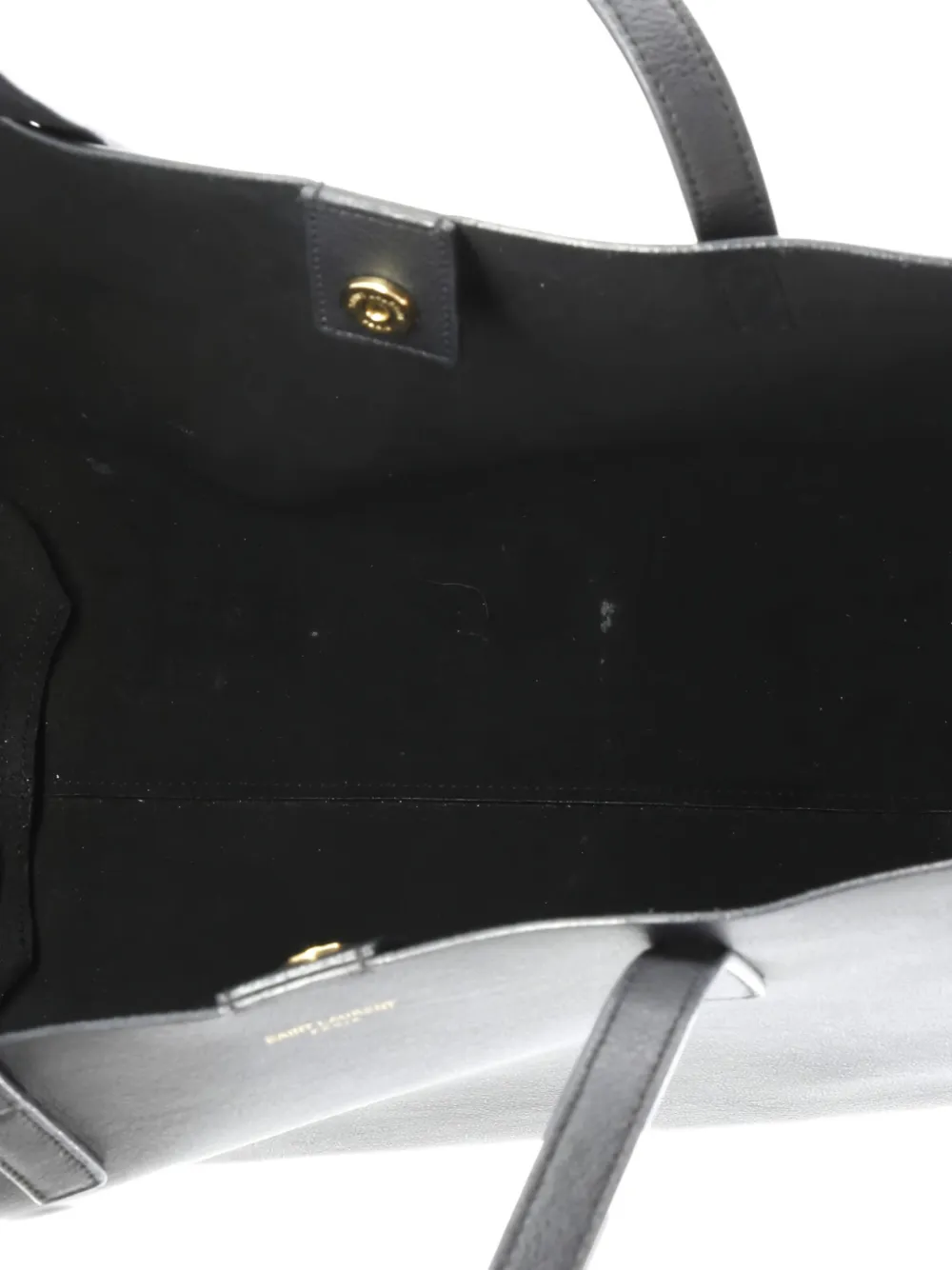 SAINT LAURENT Pre-owned Shopper Leather Large Tote Bag In Black