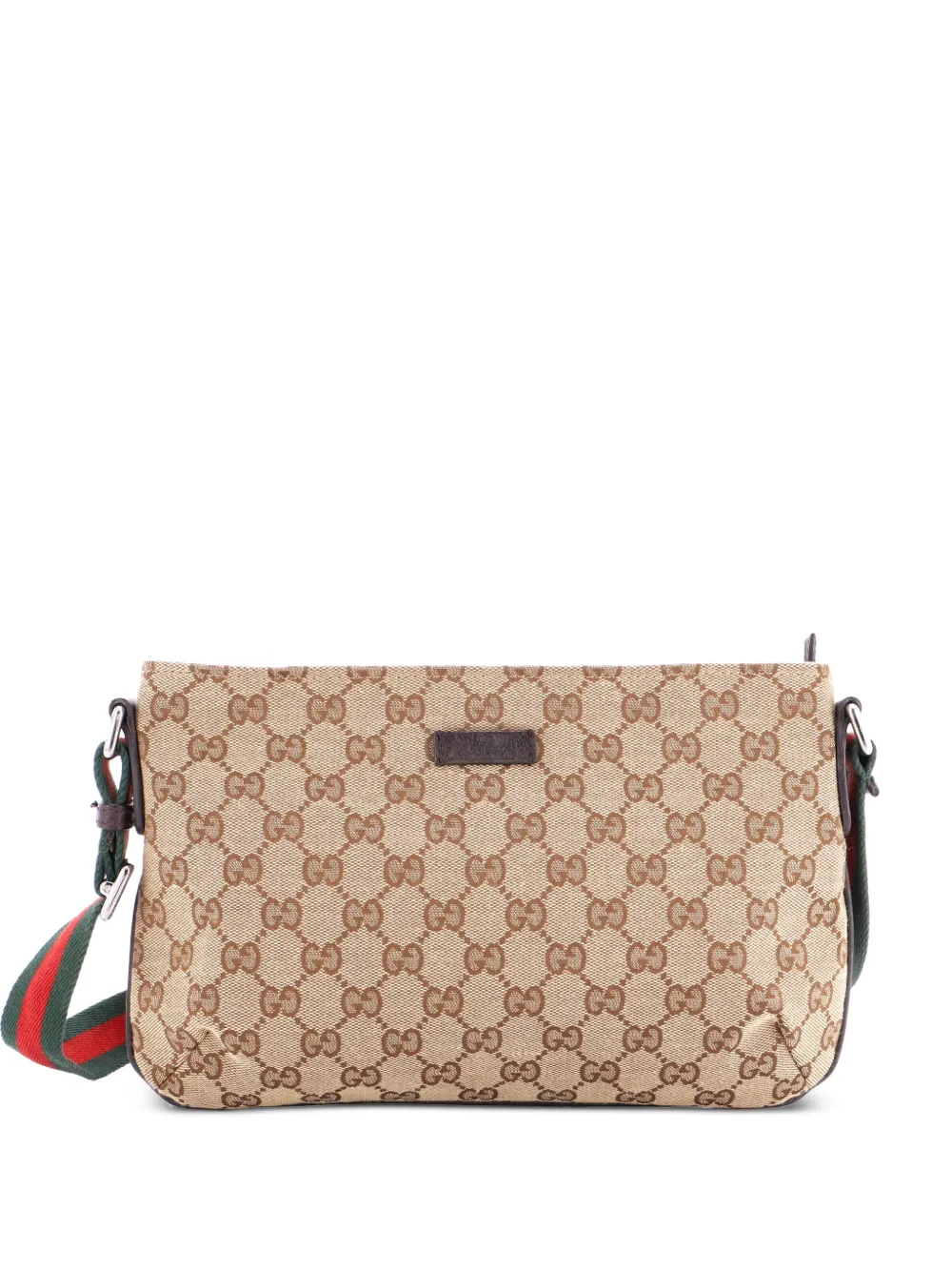 Gucci Pre-Owned Web Strap Messenger Bag GG Canvas Small crossbody bag | Brown | Image 1