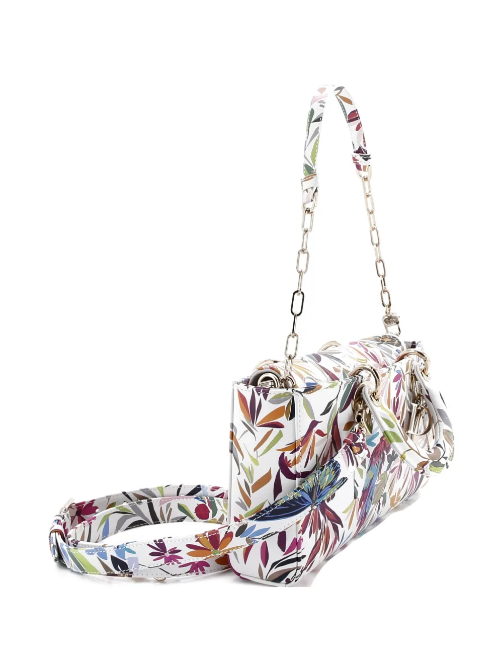 Pre-owned Dior Lady D-joy Bag Printed Leather Medium Satchel