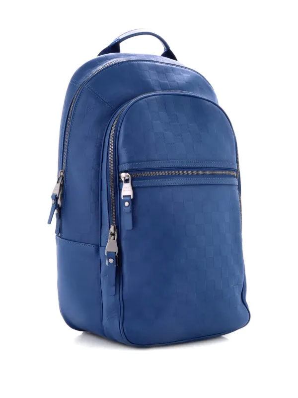 louis vuitton backpack michael nm Damier Graphite Bag  THE CLOSET modern design featuring two outside zipped pockets and a main compartment with a padded computer pocket Louis Vuitton Michael Backpack Monogram