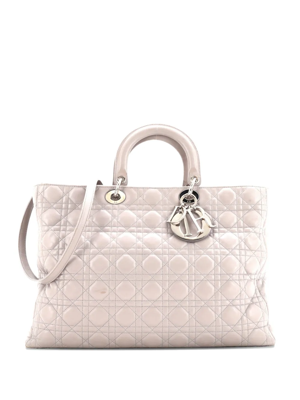 Christian Dior Pre-Owned Lady Dior Bag Cannage Quilt Lambskin XL tote bag - Grigio