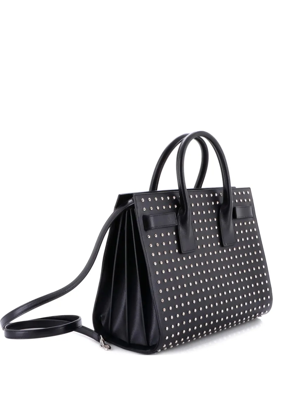 SAINT LAURENT Pre-owned Sac De Jour Bag Studded Leather Small Tote Bag In Black