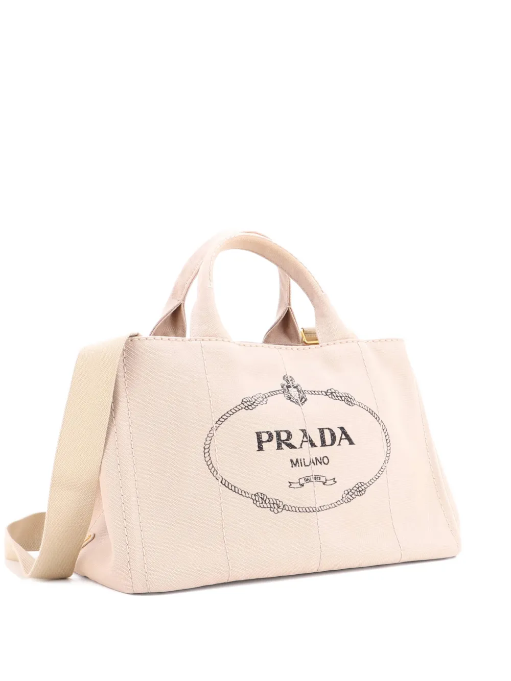 Prada Pre-Owned Canapa Convertible Canvas Large tote bag | tons neutres | Image 1