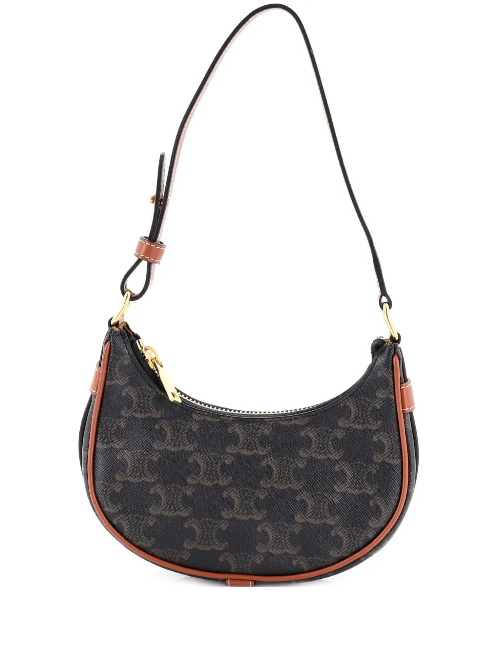 Celine Pre-Owned Ava Bag Triomphe Coated Canvas Mini shoulder bag - Marrone