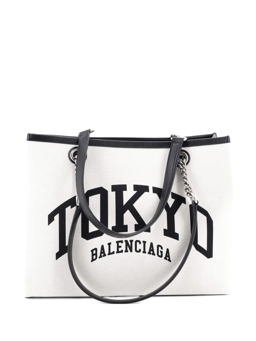 Balenciaga Pre-Owned Cities Duty Free Printed Canvas Medium tote bag - Toni neutri