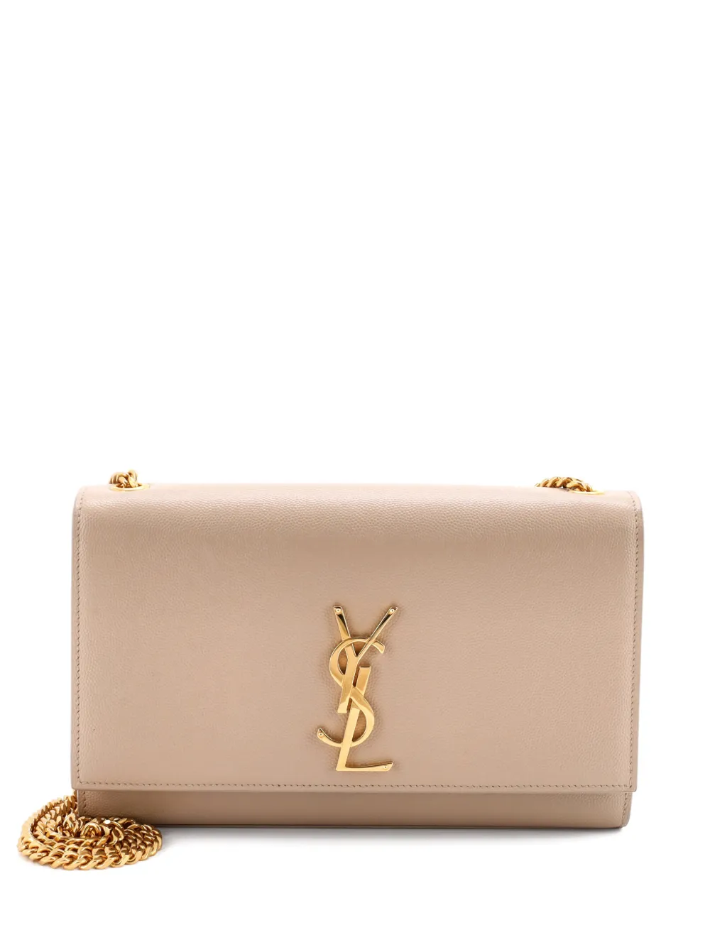 Saint Laurent Pre-Owned Classic Monogram Grainy Leather Medium crossbody bag - Toni neutri