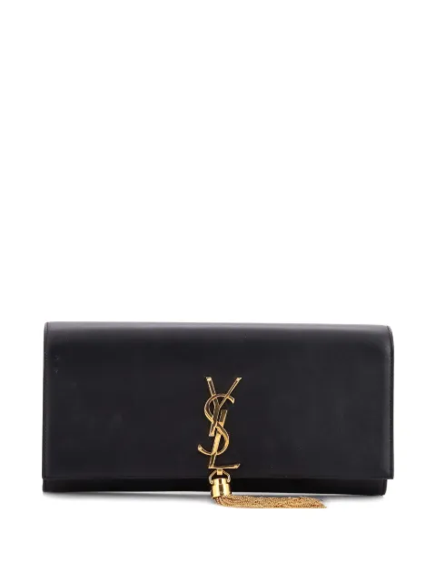 Saint Laurent Pre-Owned Classic Monogram Tassel Leather Long clutch bag