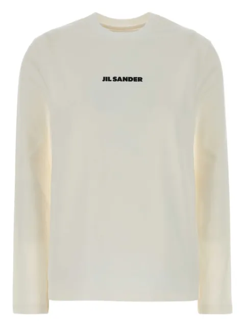 Jil Sander playera de algodón con cuello redondo