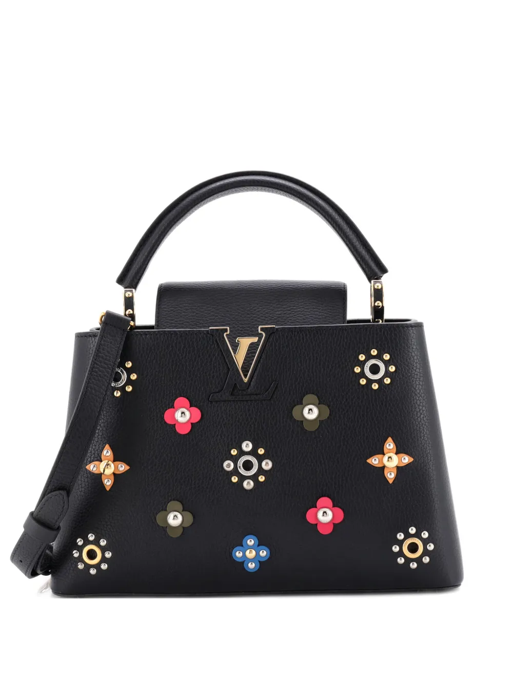 Louis Vuitton Pre-Owned Capucines Bag Leather with Embellished Detail PM satchel | Black | Image 1