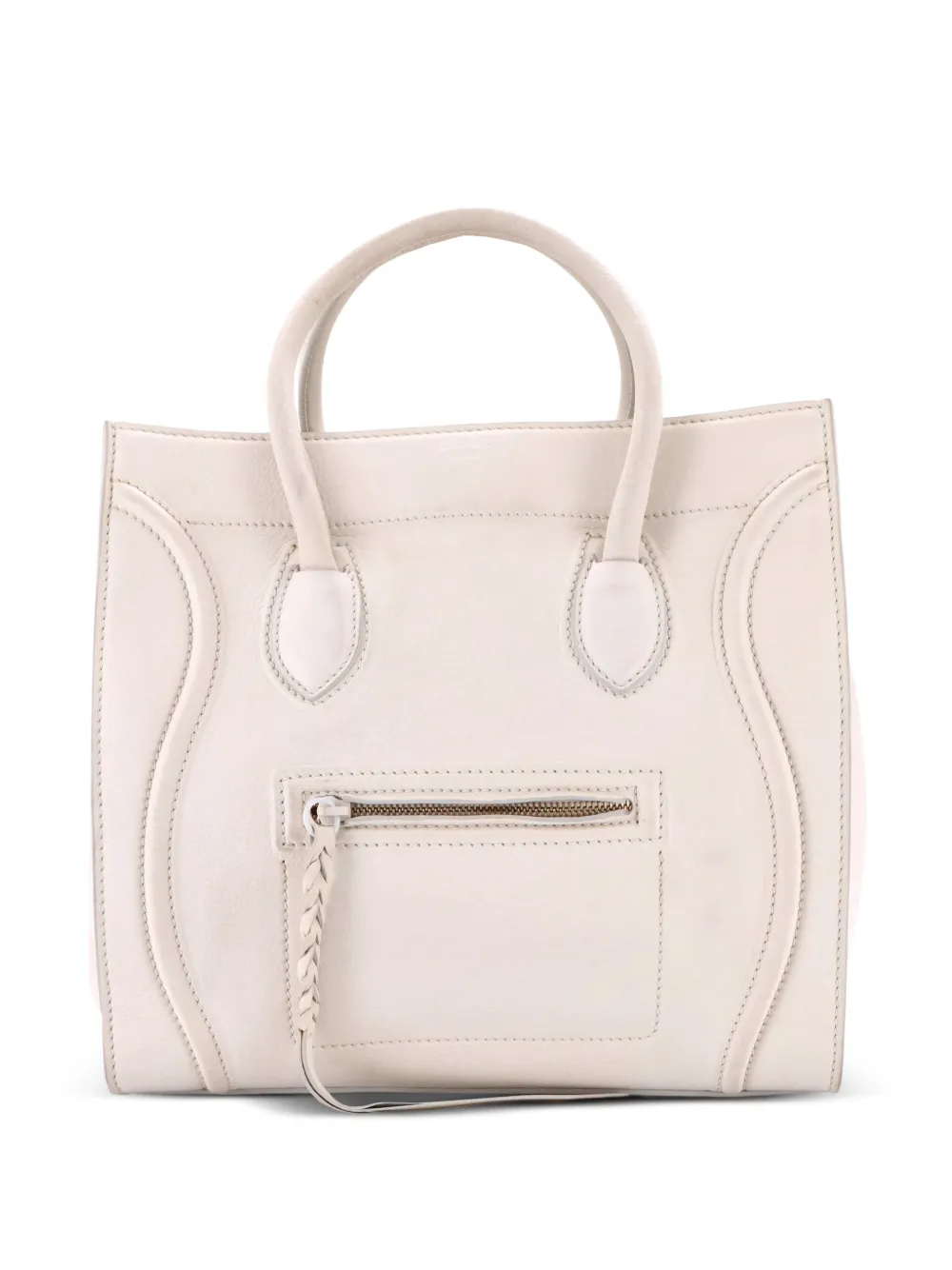 Celine Pre-Owned Phantom Bag Grainy Leather Medium tote bag - Bianco
