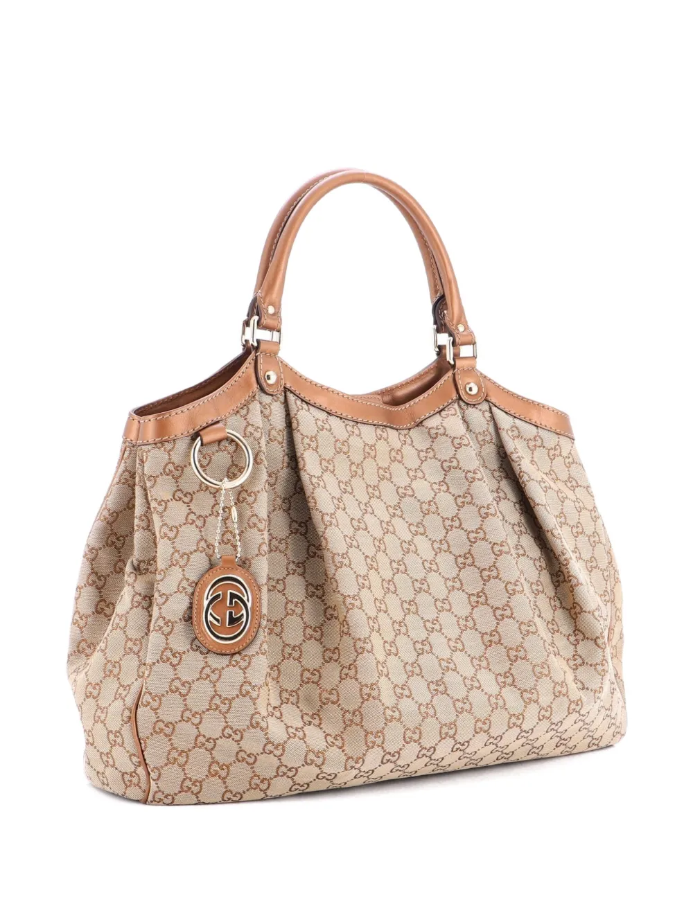 Gucci Pre-Owned Sukey GG Canvas with Leather Large tote bag - Marrone
