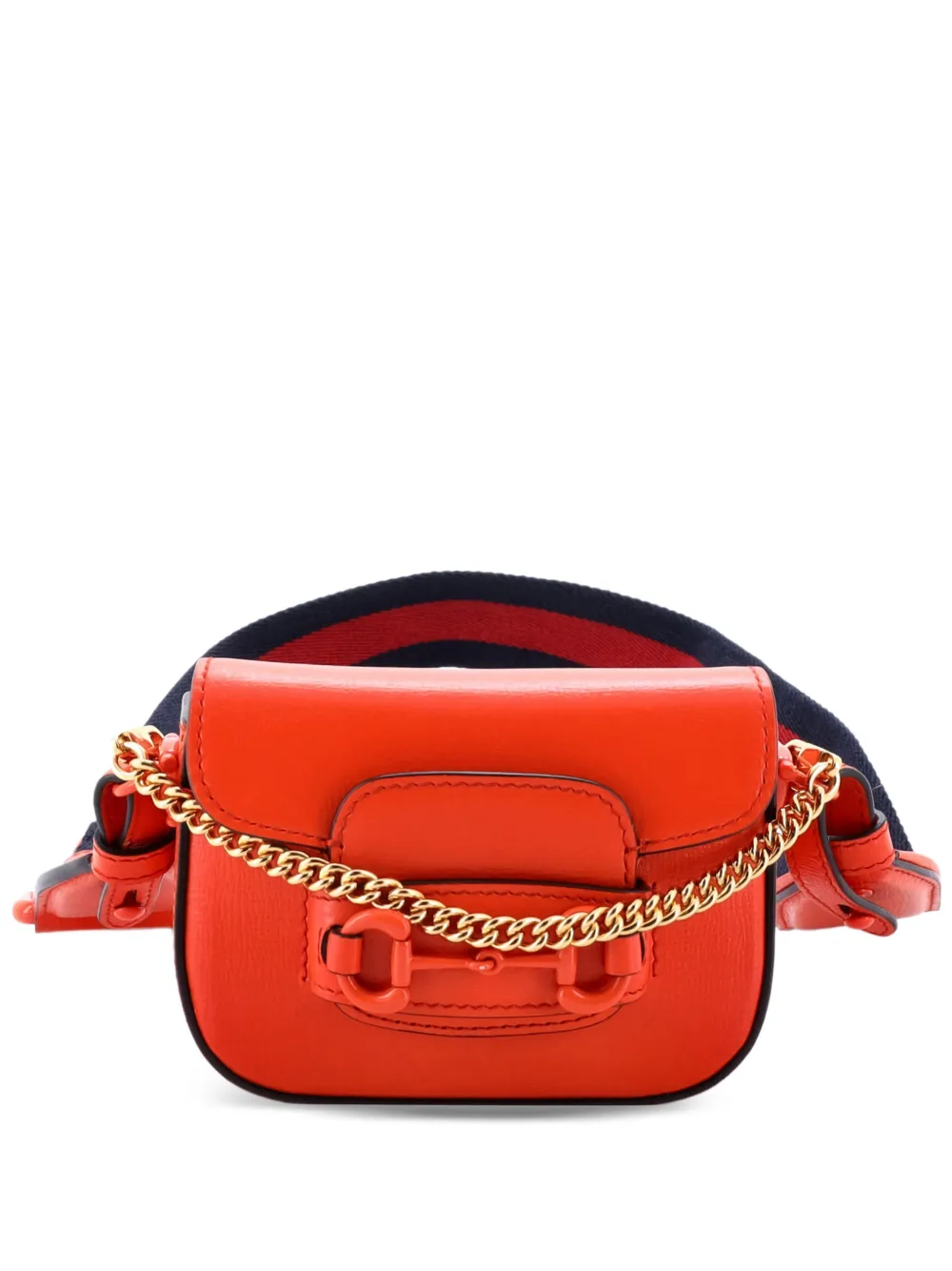 Gucci Pre-Owned Horsebit 1955 Shoulder Bag Leather Super Mini crossbody bag - Arancione