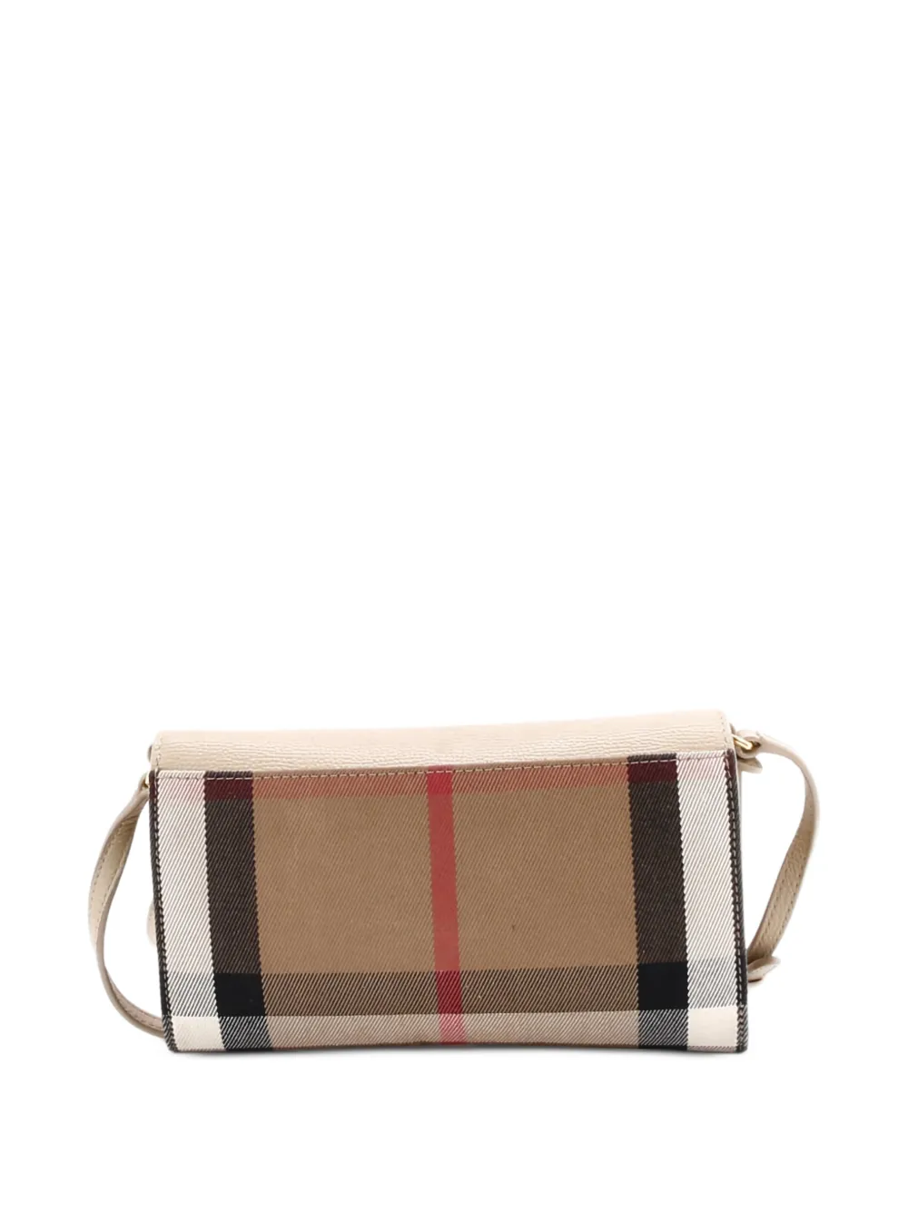Burberry Pre-Owned Hannah Envelope Wallet on Strap Leather and House Check Canvas crossbody bag | Pre-Owned | Image 2