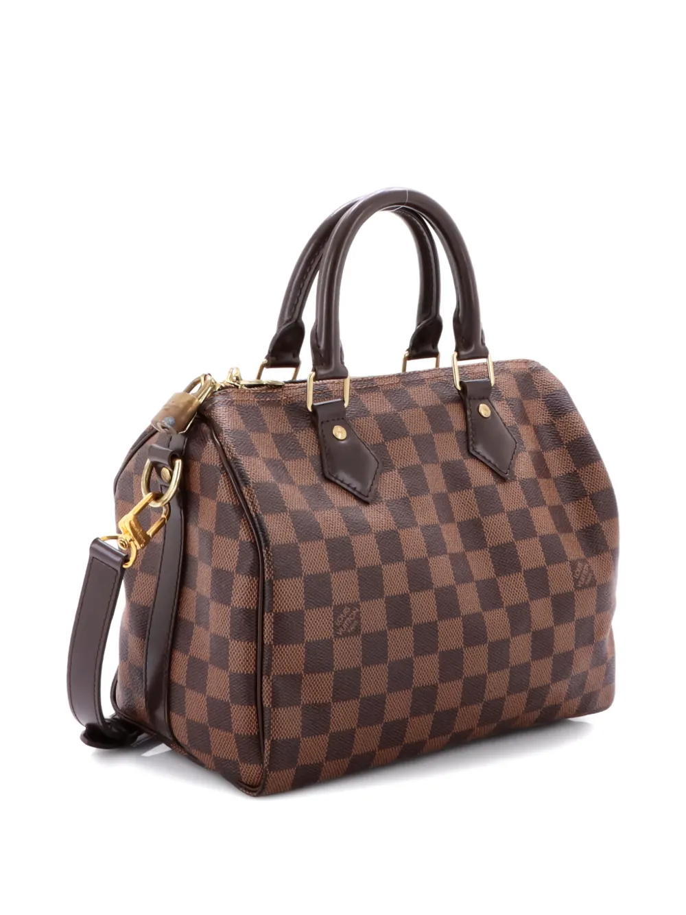 Pre-owned Louis Vuitton Speedy Bandouliere Bag Damier 25 Satchel In Brown