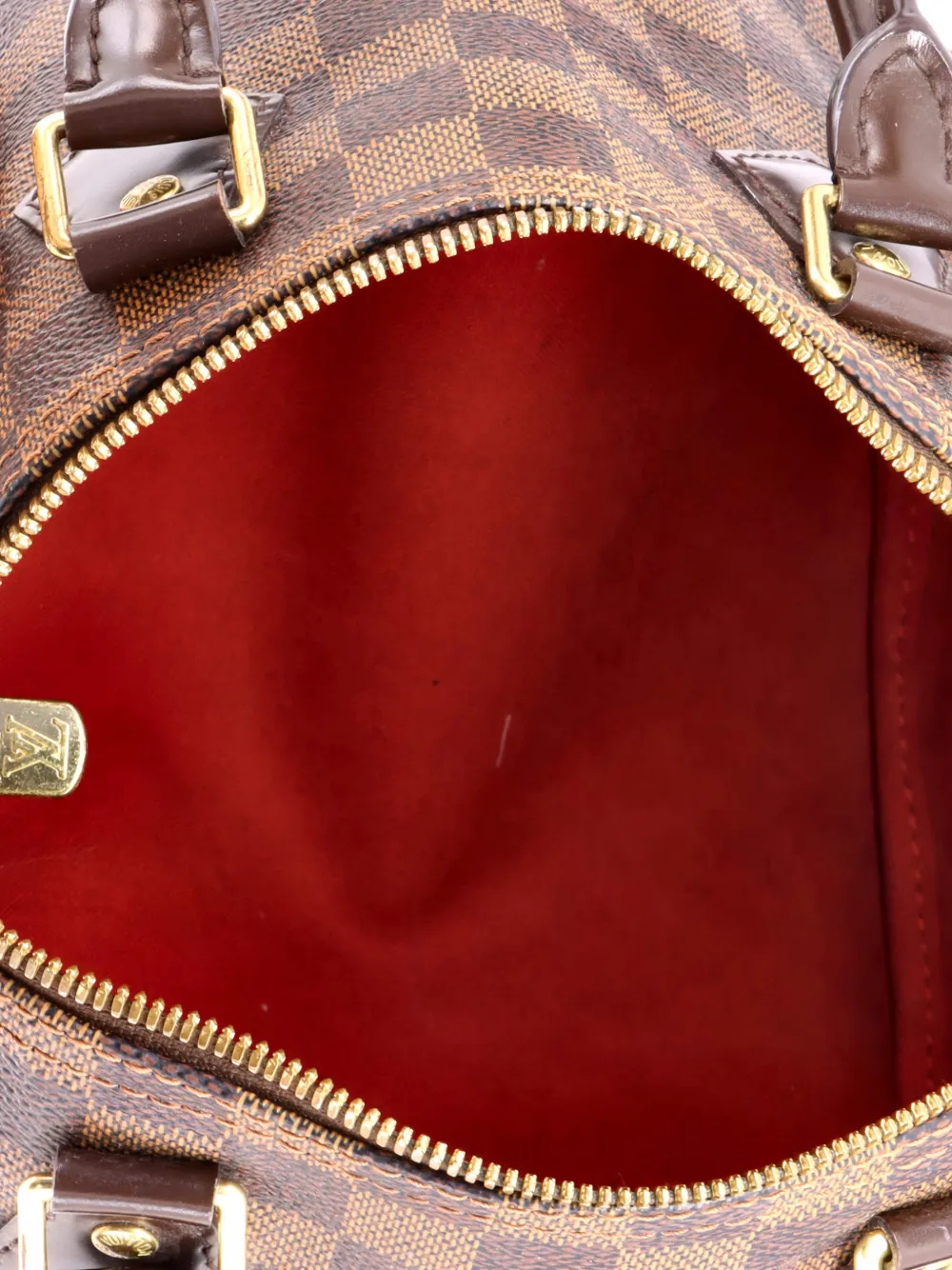 Pre-owned Louis Vuitton Speedy Bandouliere Bag Damier 25 Satchel In Brown