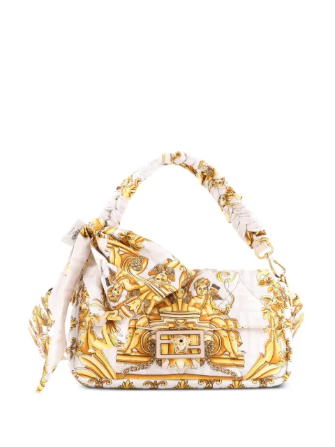 Fendi Pre-Owned x Versace Fendace Baguette NM Bag Quilted Printed Silk Medium shoulder bag