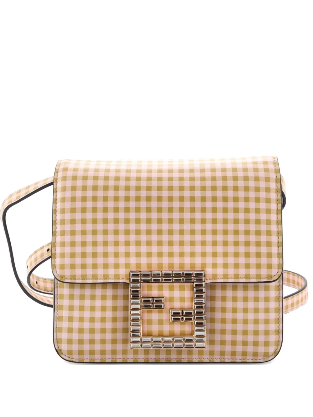 Fendi Pre-Owned Fab Printed Leather with Crystal Detail shoulder bag - Multicolore