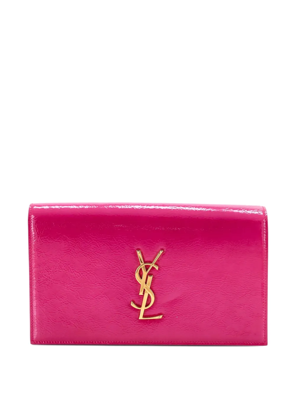 Saint Laurent Pre-Owned Classic Monogram Patent Large clutch bag | rosado | Image 1
