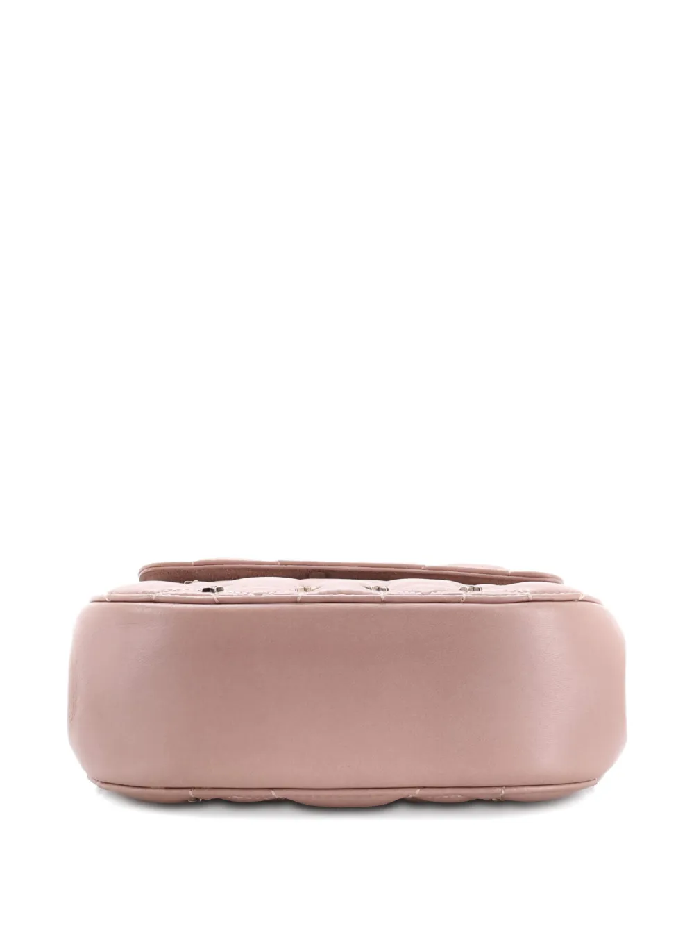 Click to view more detailed imagery on our partner's website Pre-owned Dior D-fence Round With Chain Studded Leather Small Clutch Bag In Neutral