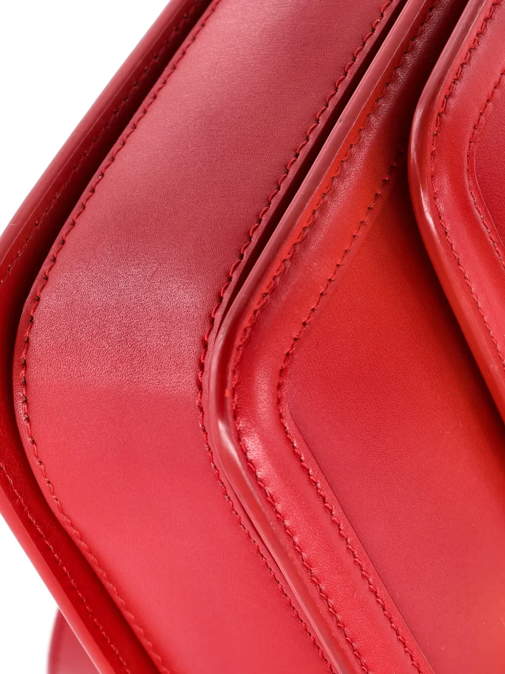 Pre-owned Saint Laurent Solferino Bag Leather Medium Shoulder Bag In Red