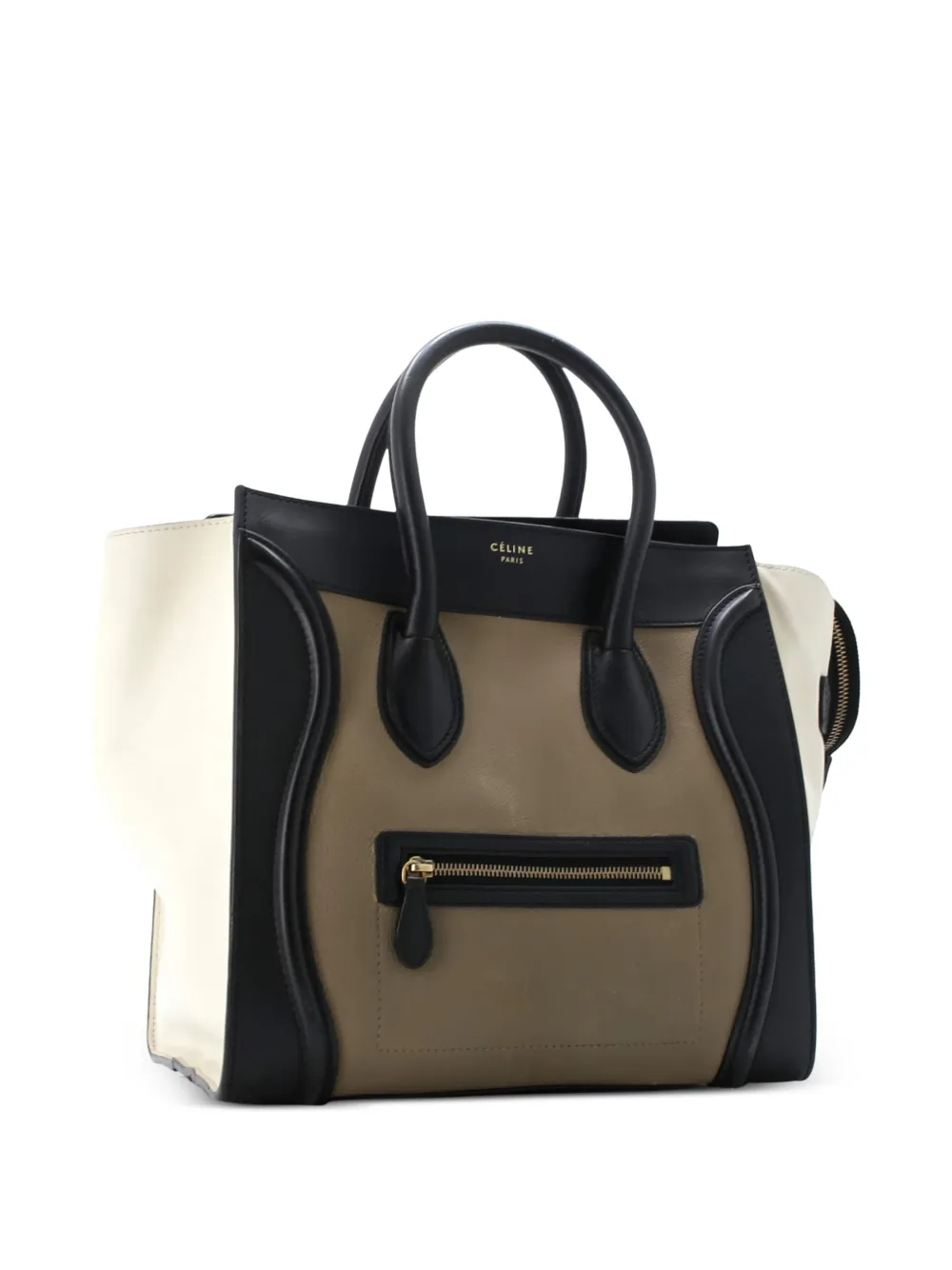 Celine Pre-Owned Tricolor Luggage Bag Leather Mini tote bag - Marrone