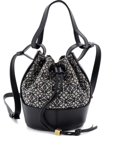 Loewe Pre-Owned bolsa bucket Balloon mini de piel y lona con Anagram 