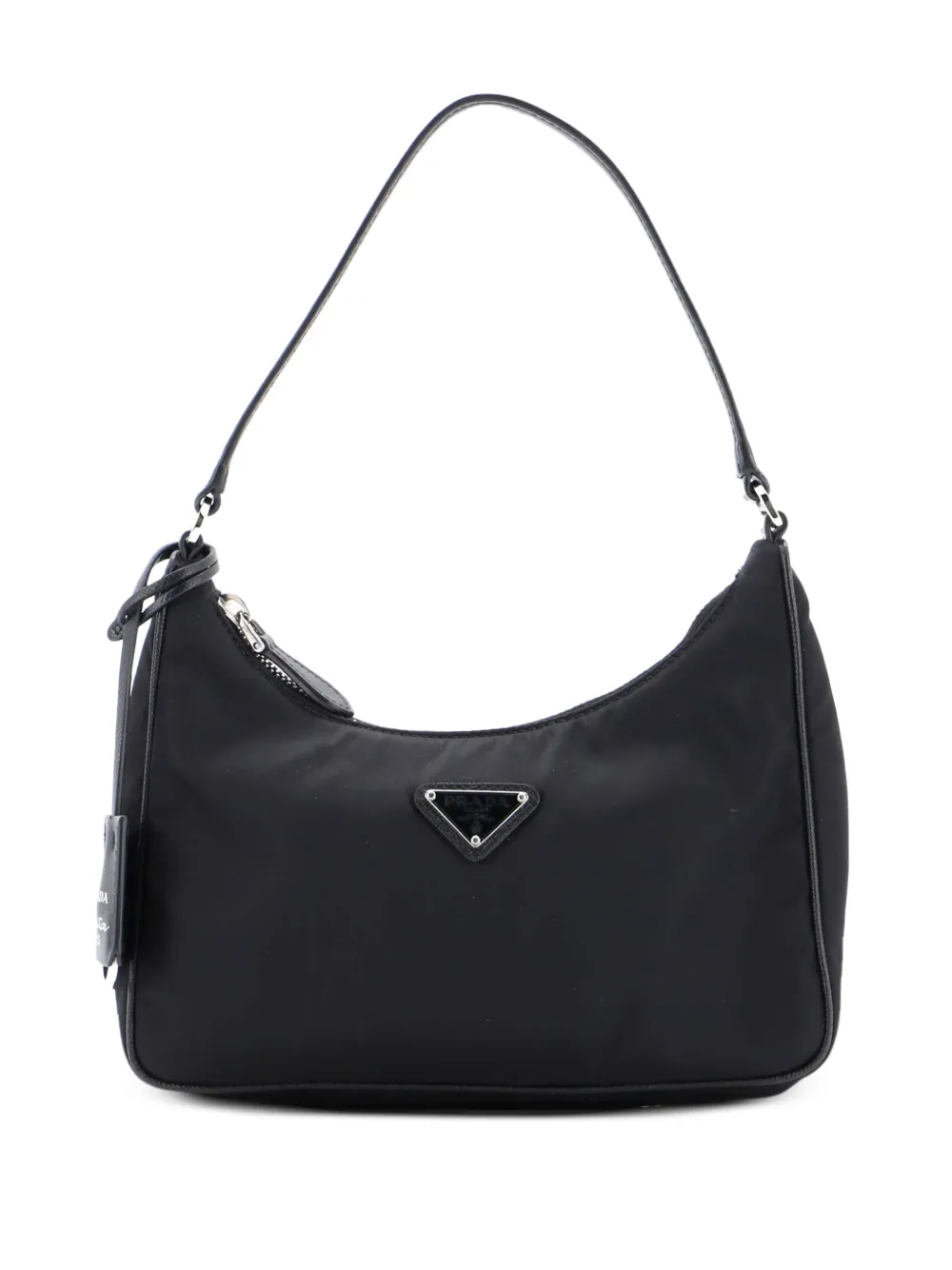 Prada Pre-Owned Re-Edition 2005 Tessuto with Saffiano Leather Mini hobo bag | Black | Image 1