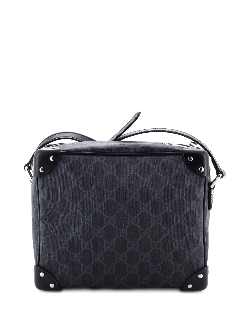 Trunk Shoulder Bag Gg Coated Canvas With Studded Leather Crossbody Bag