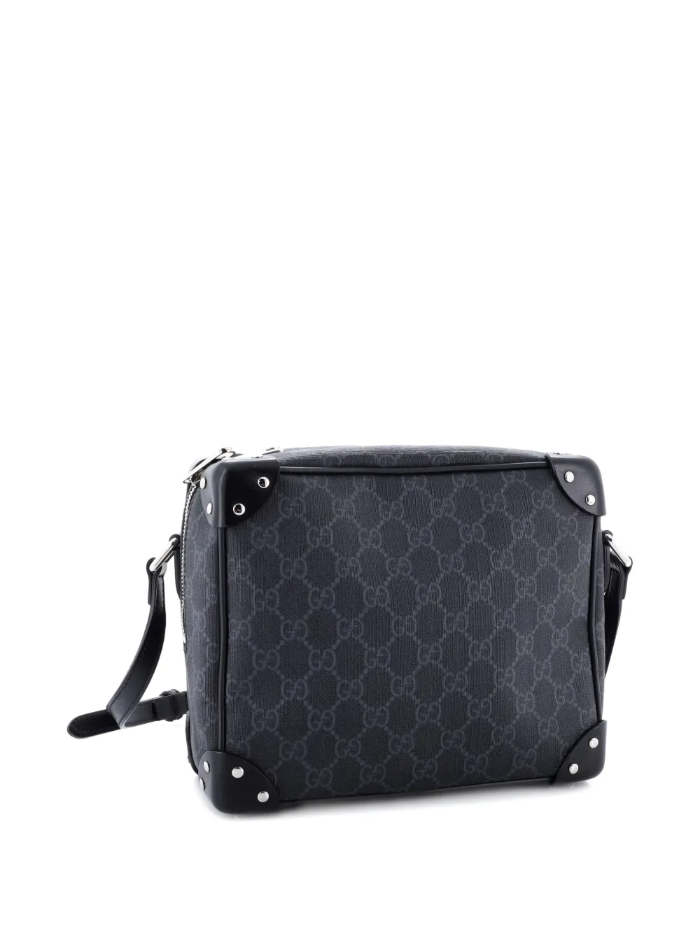 Trunk Shoulder Bag Gg Coated Canvas With Studded Leather Crossbody Bag