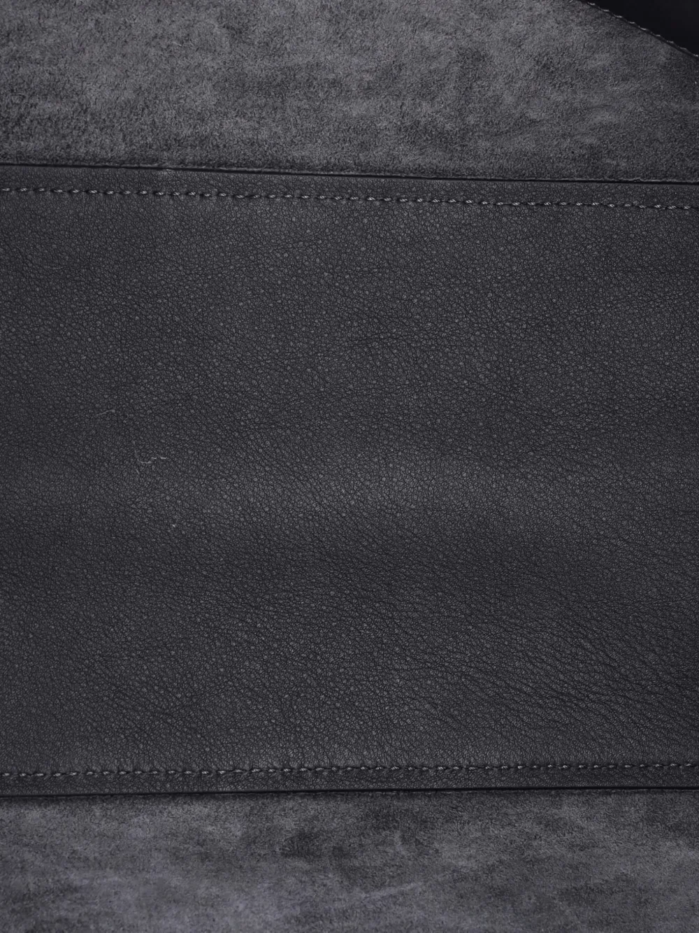 SAINT LAURENT Pre-owned Monogram Cabas Downtown Leather Small Tote Bag In Gray