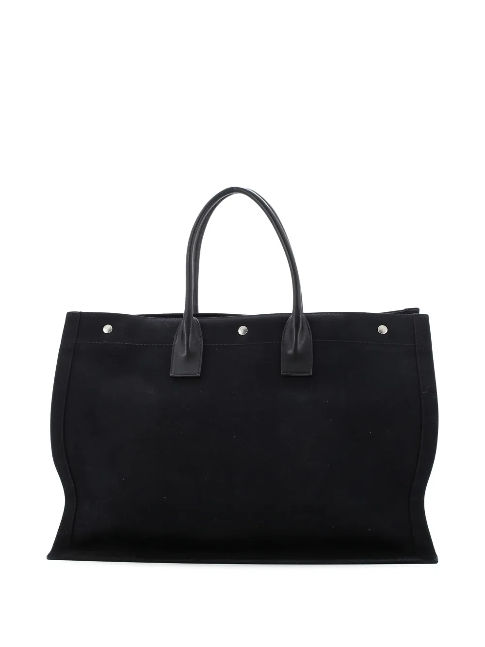 Saint Laurent Pre-Owned Rive Gauche Shopper Canvas Large tote bag | Black | Image 1