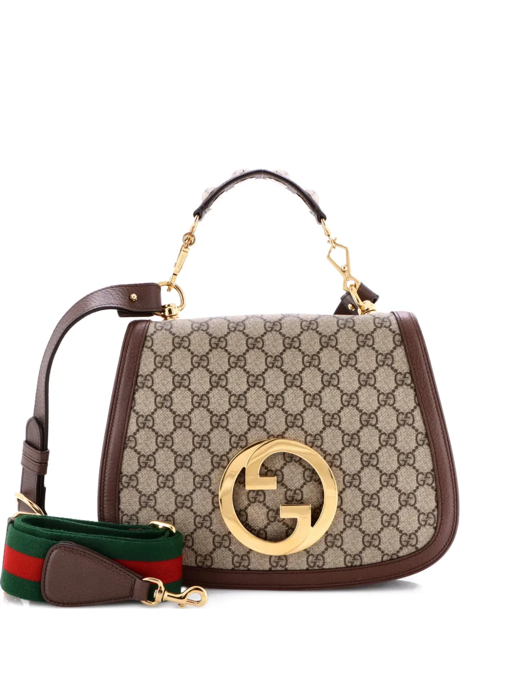 Gucci Pre-Owned Blondie NM Top Handle Bag GG Coated Canvas Medium satchel - Marrone