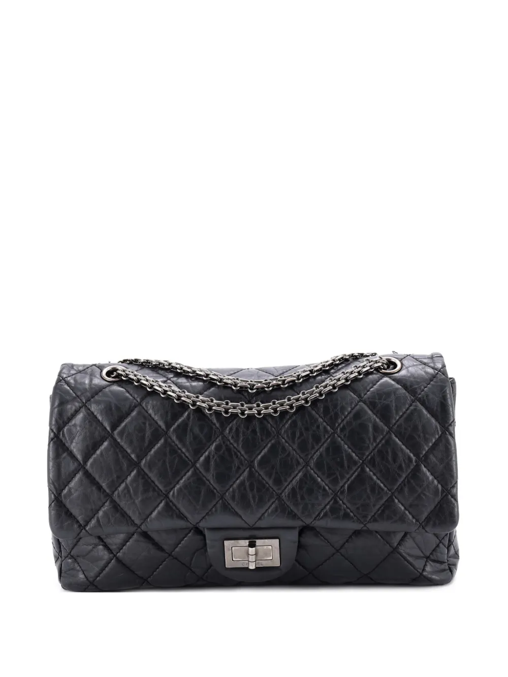 CHANEL Pre-Owned Reissue 2.55 Flap Bag Quilted Aged Calfskin 227 shoulder bag - Nero