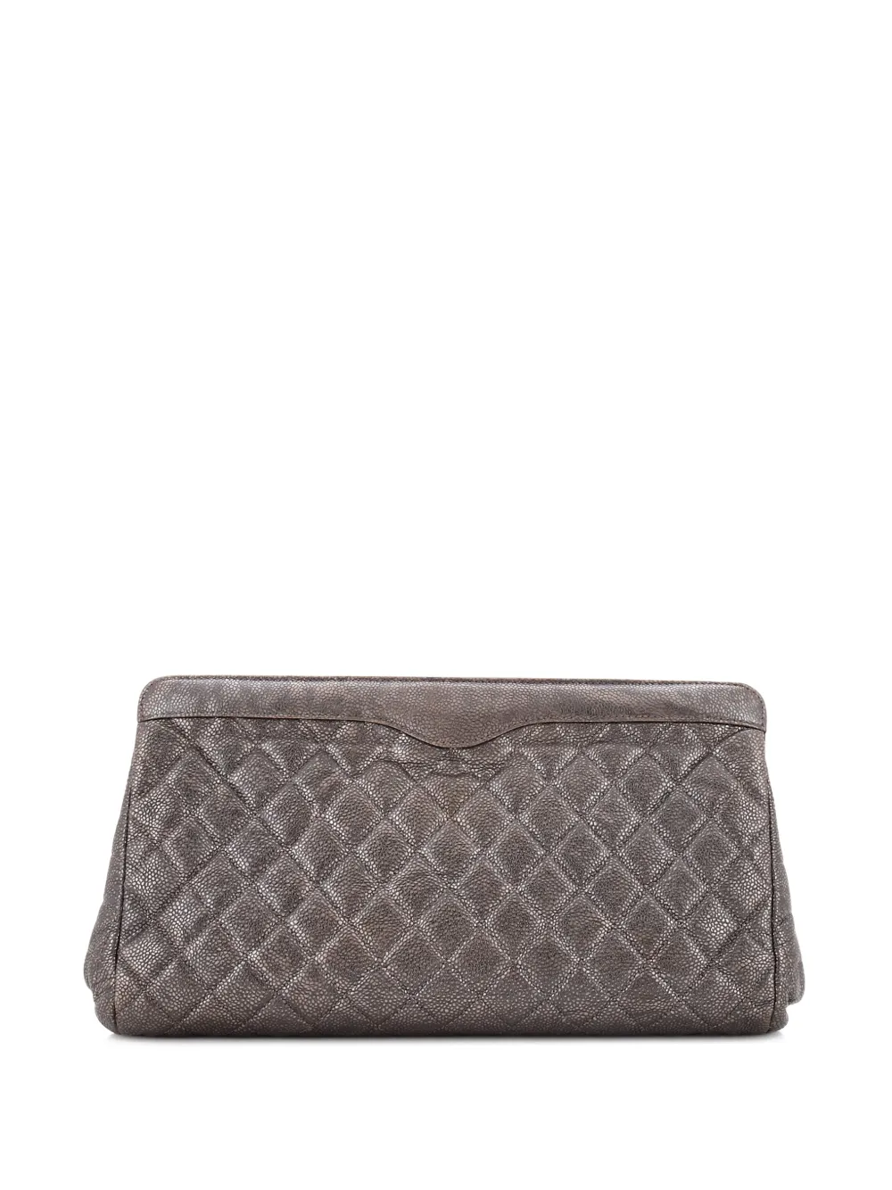 CHANEL Pre-Owned CC Frame Quilted Caviar Large clutch bag | Pre-Owned | Image 2