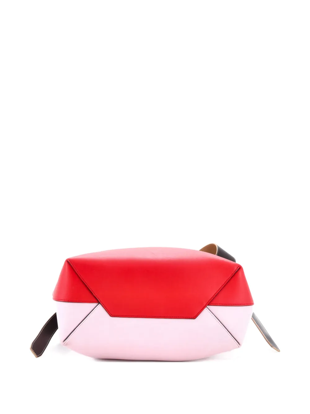 Pre-owned Celine Twisted Cabas Tote Calfskin Small Hobo Bag In Red