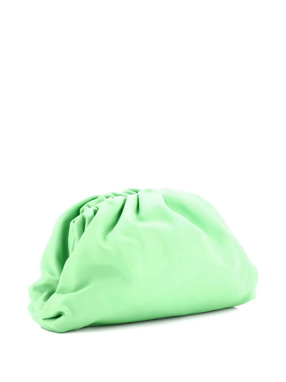 Pre-owned Bottega Veneta The Pouch Leather Clutch Bag In Green