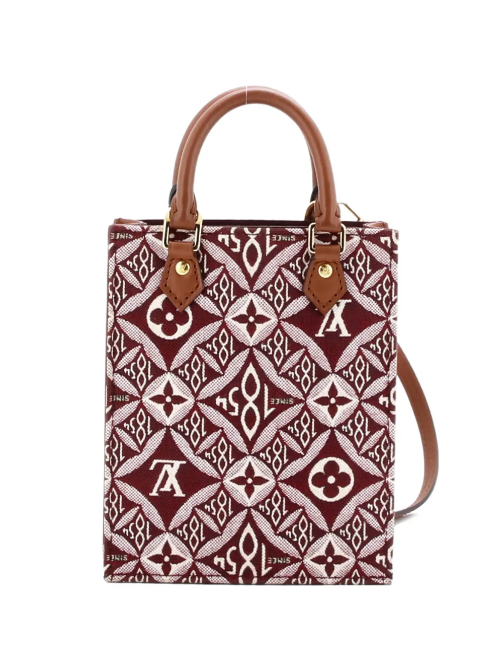 Louis Vuitton Pre-Owned Petit Sac Plat Bag Limited Edition Since 1854 Monogram Jacquard crossbody bag - Rosso