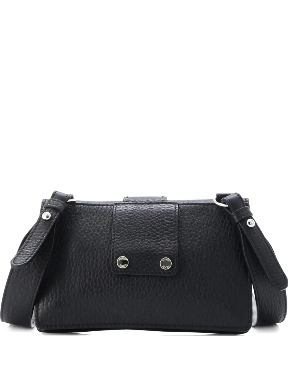 FENDI Pre-owned Selleria Baguette Convertible Pouch Leather Belt Bag In Black