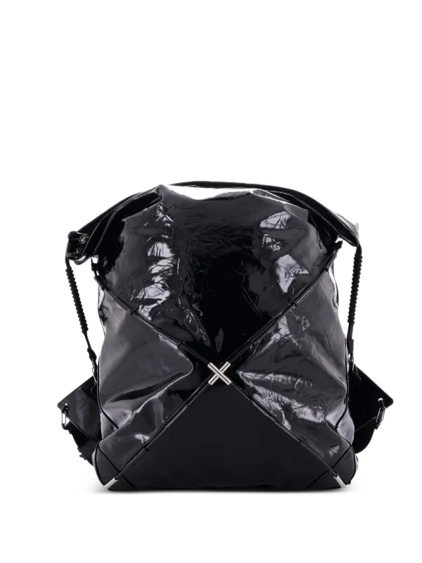 美品BOTTEGA VENETA TENT TRACK BACKPACK Bottega Veneta Pre-Owned Tent Leather Backpack | Black | FARFETCH