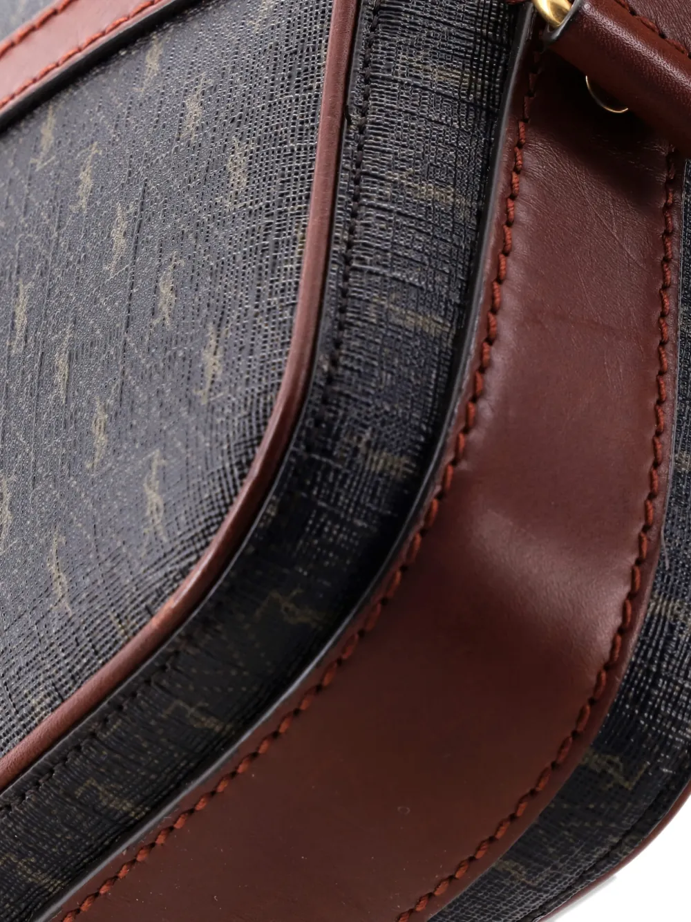 SAINT LAURENT Pre-owned Le Monogramme Camera Bag Monogram All Over Coated Canvas And Leather Small Crossbody Bag In Brown