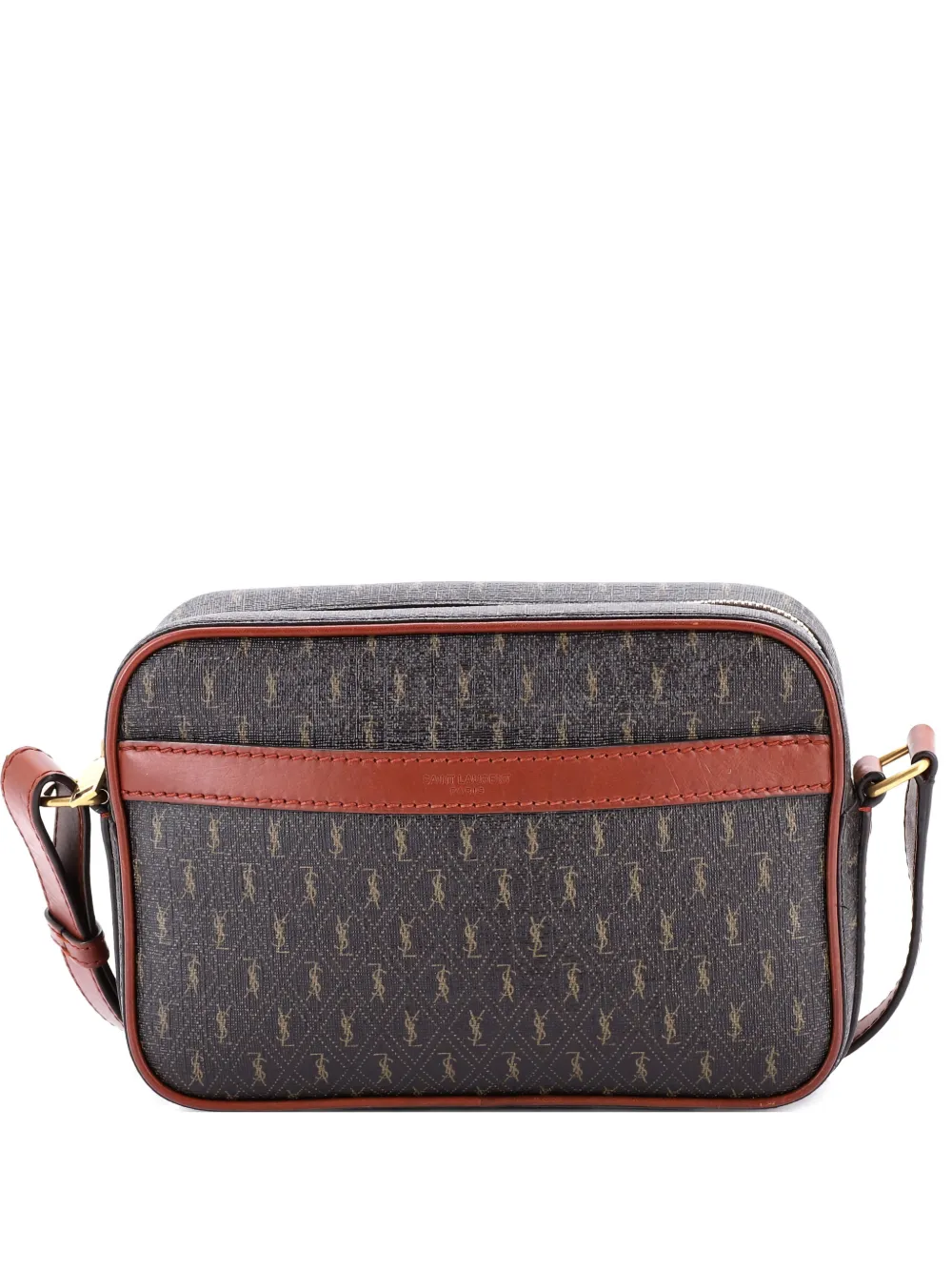 Saint Laurent Pre-Owned Le Monogramme Camera Bag Monogram All Over Coated Canvas and Leather Small crossbody bag | Brown | Image 1